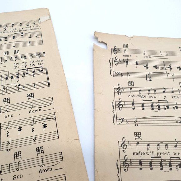 Vintage Sheet Music 1927 At Sundown Love Is Calling Me Home Piano Vocal Ukulele - Picture 7 of 7